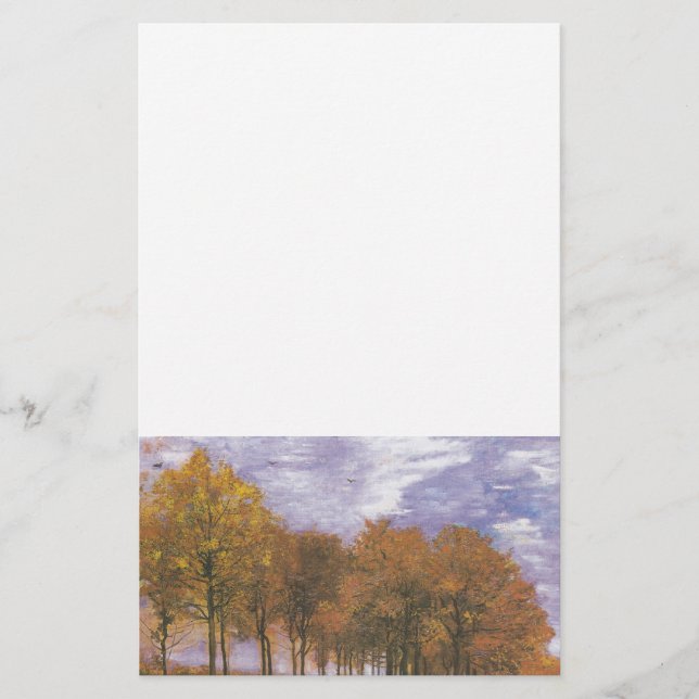 Papier L'arbre d'automne d'automne de Van Gogh part du de (Devant)