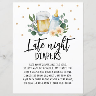 Papier Late Night Diapers Signale Bébé Brasse De La Végét