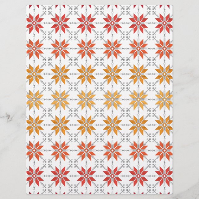 Papier Latvian Morning SUN motif géométrique IV (Devant)
