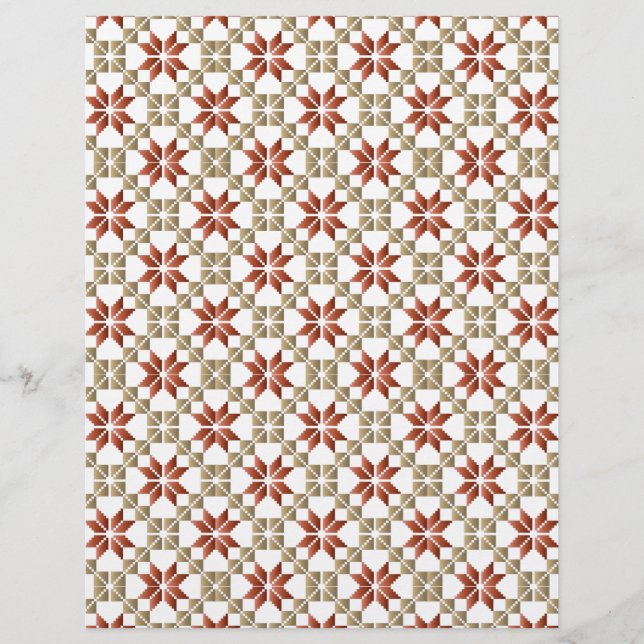 Papier Latvian Morning SUN motif géométrique IX (Devant)