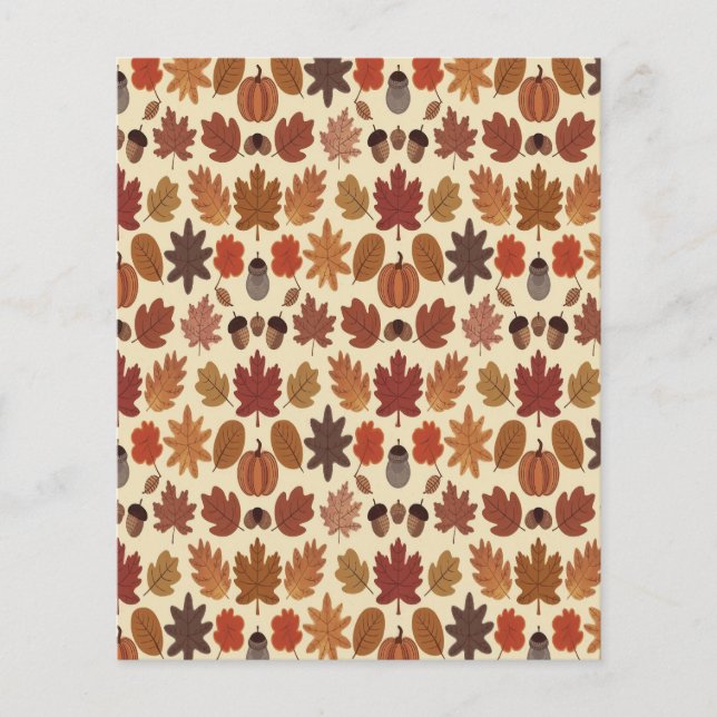 Papier L'automne vibre laisse Motif avec les couleurs d'a (Devant)