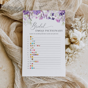 Papier Lavande mauve floral nuptiale émoticônes