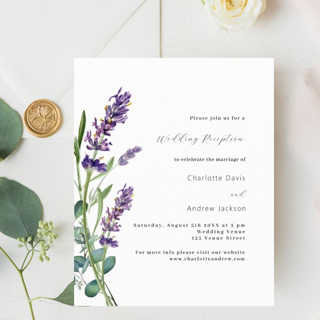 Papier Lavande verdure violet budget mariage réception (Créateur téléchargé)