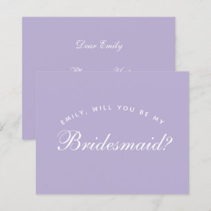 Papier Lavender Bridesmaid Proposition Budget Simple Scri
