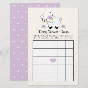 Papier Lavender Little Lamb Baby shower Bingo