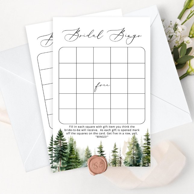 Papier L'aventure attend la nuptiale douche jeu de bingo (Créateur téléchargé)