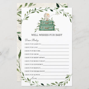 Papier L'aventure commence bagage de verdure des souhaits