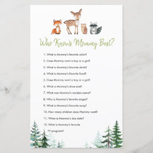 Papier Le Baby shower Forestier Qui Connaît Maman Le Meil