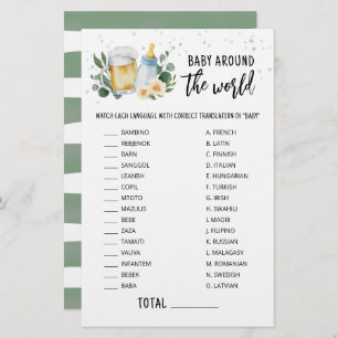 Papier Le Bébé Brasse Bébé Dans Le Monde Jeu