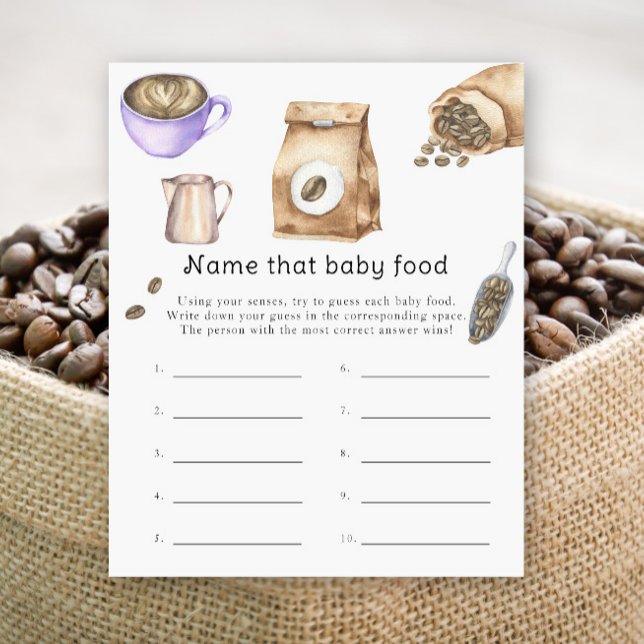 Papier Le bébé brasse du café - Nom que l'alimentation po (Créateur téléchargé)