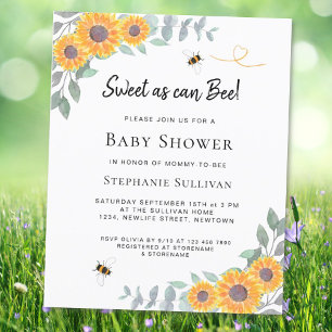 Papier Le budget doux comme peut être Baby shower invitat