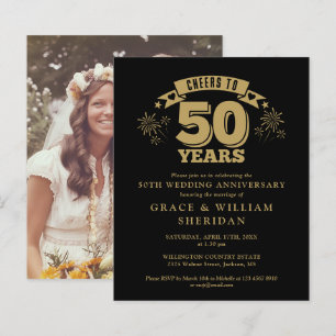 Papier Le budget encourage à 50e anniversaire Invitation 
