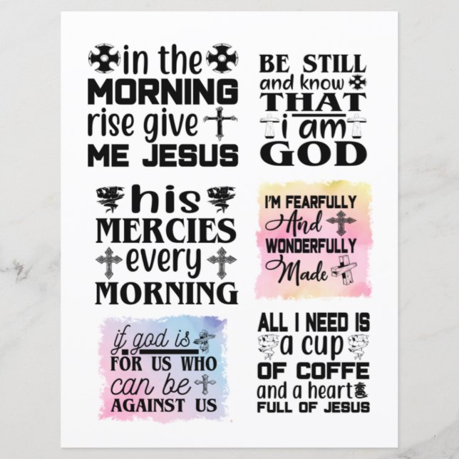 Papier Le chrétien religieux Jésus cite la Bible Verse (Devant)