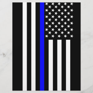 Papier Le drapeau américain de la Ligne Bleue Mince