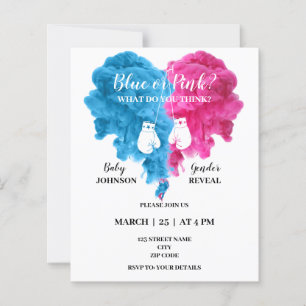 Papier Le genre de boxe révèle les invitations de la fête