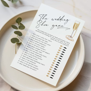 Papier Le jeu de chaussures mariage Pearls et Prosecco je