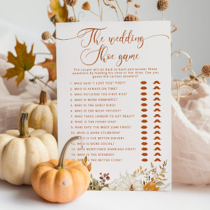 Papier Le jeu de chaussures mariage terracota automne jeu
