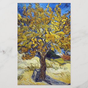 Papier Le Mulberry Tree. Vincent Van Gogh. L'art célèbre.