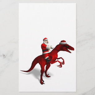Papier Le Père Noël Sur Dino