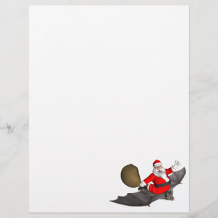 Papier Le Père Noël Sur La Chauve Volante