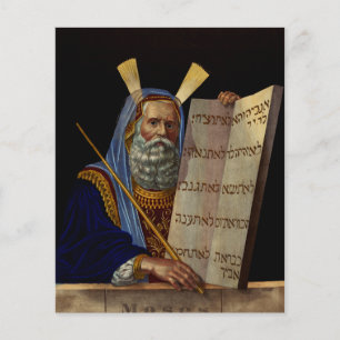 Papier Le prophète Moïse avec les tablettes de la loi