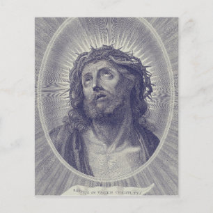 Papier Le Saint Visage de Jésus avec Couronne d'Épines Ar
