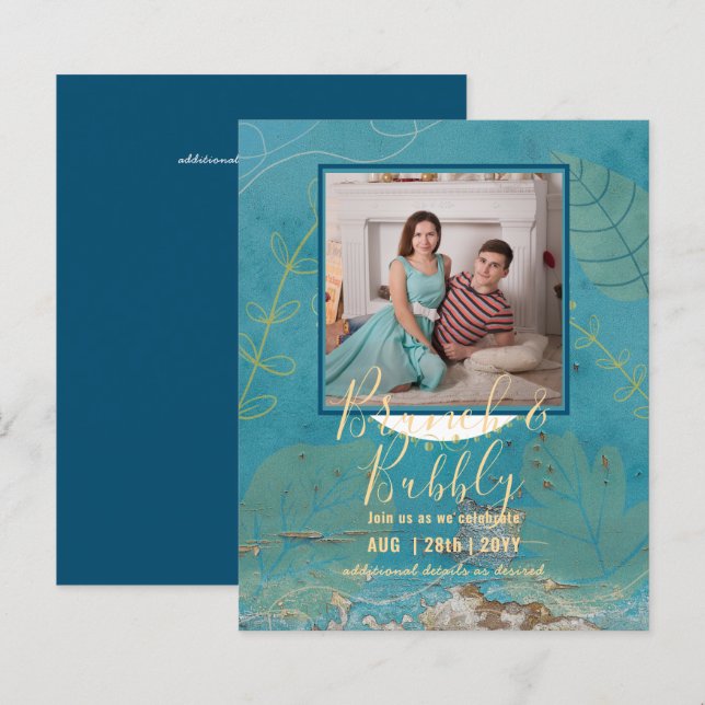 Papier LeahG BUDGET Brunch Bubbly Mariage PHOTO (Devant / Derrière)