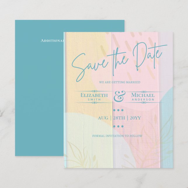 Papier LeahG BUDGET Économisez La Date Summer Pastels (Devant / Derrière)