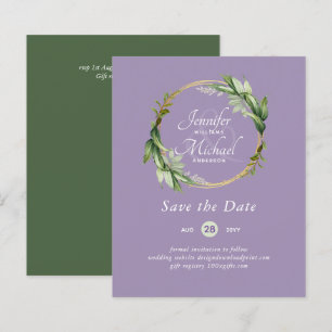 Papier LeahG BUDGET Économisez La Date Verdure Wreath Mod