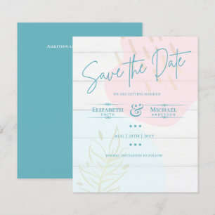 Papier LeahG BUDGET Enregistrer La Date Pink Blue Gold Ab