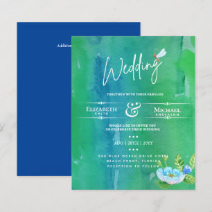 Papier LeahG BUDGET Mariage Inviter Garden Pond Aquarelle