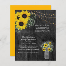 LeahG Budget Mariage RÉCEPTION Tournesols rustique
