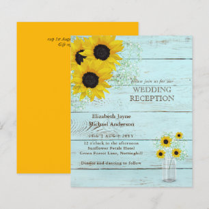 Papier LeahG Budget Mariage RÉCEPTION Tournesols rustique