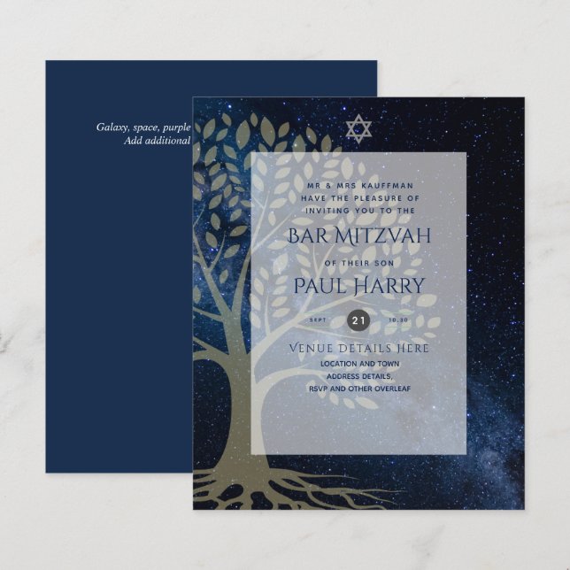 Papier LeahG Elegant Chic Bar Mitzvah Juif Torah Chic (Devant / Derrière)