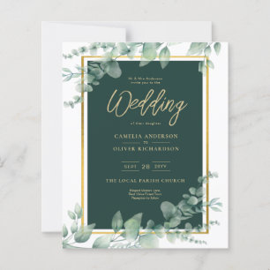 Papier LeahG Eucalyptus Green Gold MARIAGE QR CODE
