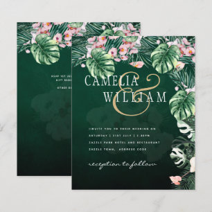 Papier LeahG Mariage botanique vert tropical