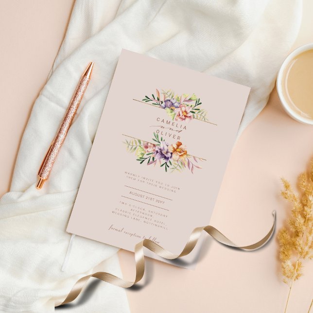 Papier LeahG Mariage de fleurs florales Boho printemps ét (Créateur téléchargé)
