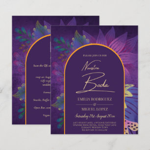 Papier LeahG Plum Purple Gold JEWEL TONES Mariage INVITE