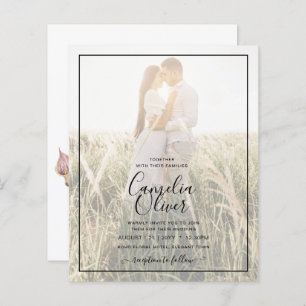 Papier LeahG Rose Calla Lily PHOTO Overlay Mariage Invite