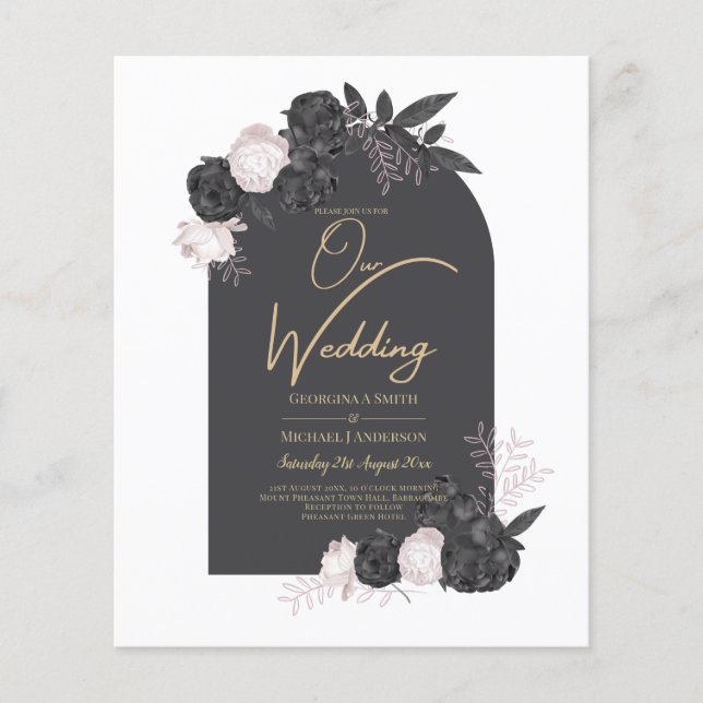 Papier LeahG Roses rose gris moderne Automne d'hiver Mari (Devant)