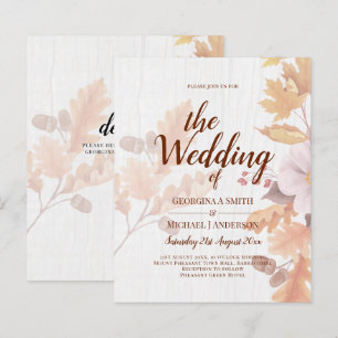 Papier LeahG Terracotta Automne part Mariage Invitation