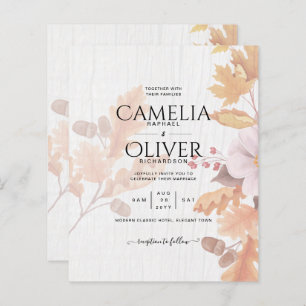 Papier LeahG Terracotta Automne part Mariage Invitation