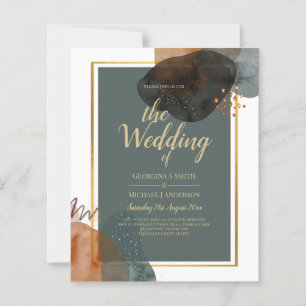 Papier Leahg TURQUOISE TONNES DE TERRE MARIAGE INVITE QR