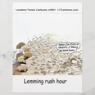 Papier Lemmings Rush Hour Drôle