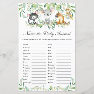 Papier Les animaux australiens nomment le jeu de divertis