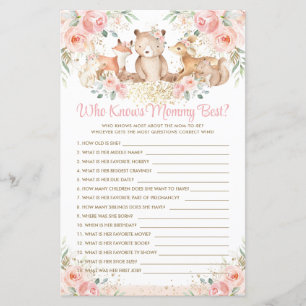 Papier Les Animaux De Bois Blush Floral Qui Connaît Maman