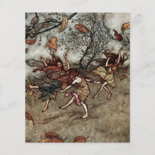 Papier « Les Fées d'automne » d'Arthur Rackham