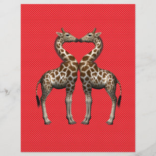 Papier Les girafes amoureuses
