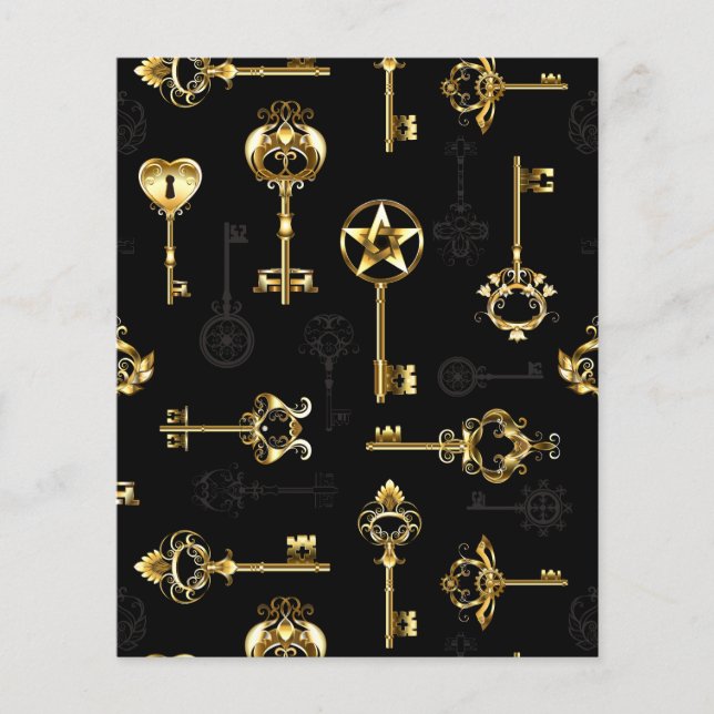 Papier Les Patters de Seamless avec Golden Keys (Devant)