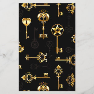 Papier Les Patters de Seamless avec Golden Keys